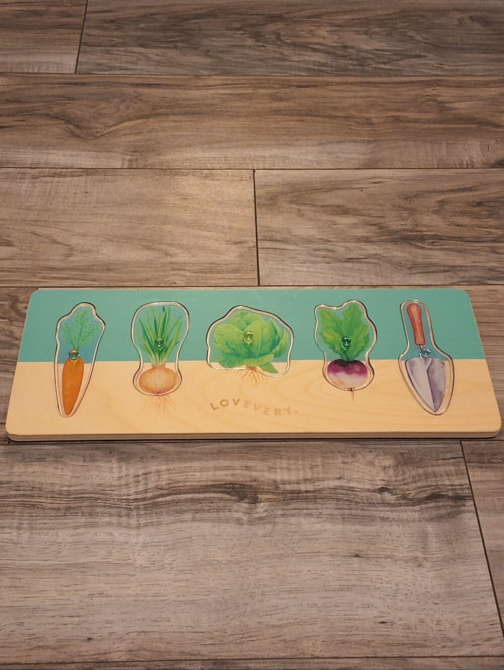 Lovevery Community Garden Vegetable Puzzle From Adventurer Pioneer Play Kit
